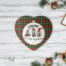 Scottish Prince of Wales Clan Tartan Ceramic Ornament - Gnome Heart Style Scottish Plaid Tartan Plaid
