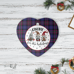 Scottish Pride of Scotland Clan Tartan Ceramic Ornament - Gnome Heart Style Scottish Plaid Tartan Plaid