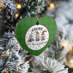 Scottish Tribe of Mar Clan Tartan Ceramic Ornament - Gnome Heart Style Scottish Plaid Tartan Plaid
