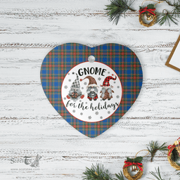 Scottish MacBeth Ancient Clan Tartan Ceramic Ornament - Gnome Heart Style Scottish Plaid Tartan Plaid