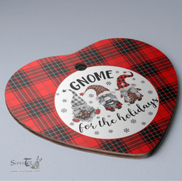 Scottish Wemyss Modern Clan Tartan Ceramic Ornament - Gnome Heart Style Scottish Plaid Tartan Plaid
