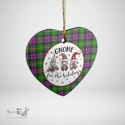 Scottish Selkirk Clan Tartan Ceramic Ornament - Gnome Heart Style Scottish Plaid Tartan Plaid