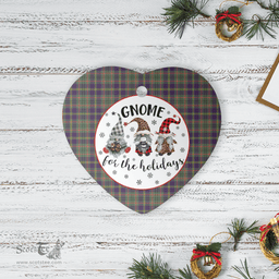 Scottish Taylor Weathered Clan Tartan Ceramic Ornament - Gnome Heart Style Scottish Plaid Tartan Plaid
