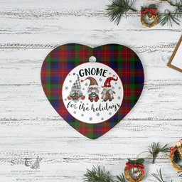 Scottish Tennant Clan Tartan Ceramic Ornament - Gnome Heart Style Scottish Plaid Tartan Plaid