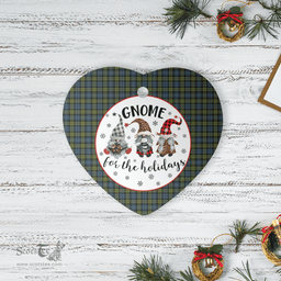 Scottish Campbell Clan Tartan Ceramic Ornament - Gnome Heart Style Scottish Plaid Tartan Plaid