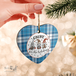 Scottish Roberton Clan Tartan Ceramic Ornament - Gnome Heart Style Scottish Plaid Tartan Plaid