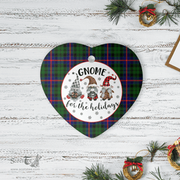 Scottish Morrison Modern Clan Tartan Ceramic Ornament - Gnome Heart Style Scottish Plaid Tartan Plaid