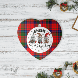 Scottish Nicolson Modern Clan Tartan Ceramic Ornament - Gnome Heart Style Scottish Plaid Tartan Plaid