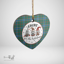 Scottish Ogilvie Hunting Ancient Clan Tartan Ceramic Ornament - Gnome Heart Style Scottish Plaid Tartan Plaid