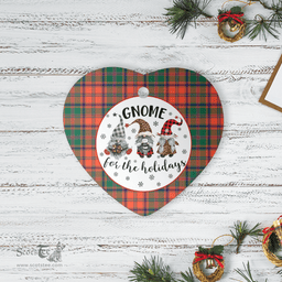 Scottish Stewart of Appin Ancient Clan Tartan Ceramic Ornament - Gnome Heart Style Scottish Plaid Tartan Plaid