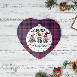 Scottish Montgomery Modern Clan Tartan Ceramic Ornament - Gnome Heart Style Scottish Plaid Tartan Plaid