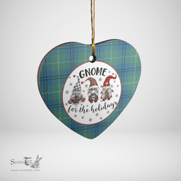Scottish Oliphant Ancient Clan Tartan Ceramic Ornament - Gnome Heart Style Scottish Plaid Tartan Plaid