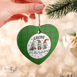 Scottish Tribe of Mar Clan Tartan Ceramic Ornament - Gnome Heart Style Scottish Plaid Tartan Plaid