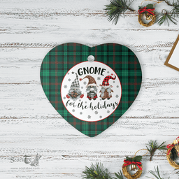 Scottish Ross Hunting Modern Clan Tartan Ceramic Ornament - Gnome Heart Style Scottish Plaid Tartan Plaid