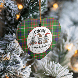 Scottish Reid Green Clan Tartan Ceramic Ornament - Gnome Heart Style Scottish Plaid Tartan Plaid