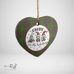 Scottish Durie Clan Tartan Ceramic Ornament - Gnome Heart Style Scottish Plaid Tartan Plaid