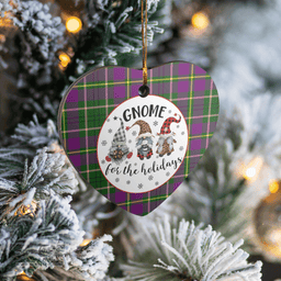 Scottish Taylor Clan Tartan Ceramic Ornament - Gnome Heart Style Scottish Plaid Tartan Plaid