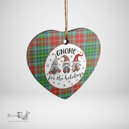 Scottish Muirhead Clan Tartan Ceramic Ornament - Gnome Heart Style Scottish Plaid Tartan Plaid