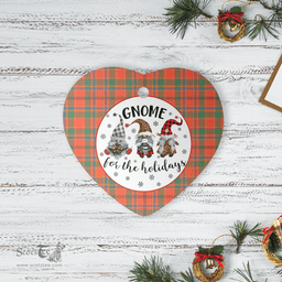 Scottish Munro Ancient Clan Tartan Ceramic Ornament - Gnome Heart Style Scottish Plaid Tartan Plaid