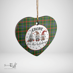 Scottish Bisset 1 Clan Tartan Ceramic Ornament - Gnome Heart Style Scottish Plaid Tartan Plaid