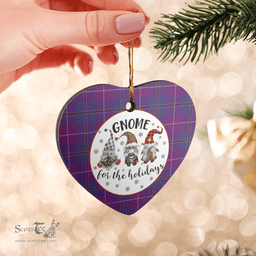 Scottish Pride of Glencoe Clan Tartan Ceramic Ornament - Gnome Heart Style Scottish Plaid Tartan Plaid