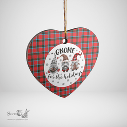 Scottish Sinclair Modern Clan Tartan Ceramic Ornament - Gnome Heart Style Scottish Plaid Tartan Plaid