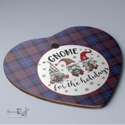 Scottish Pride of Scotland Clan Tartan Ceramic Ornament - Gnome Heart Style Scottish Plaid Tartan Plaid