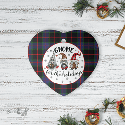 Scottish Nairn Clan Tartan Ceramic Ornament - Gnome Heart Style Scottish Plaid Tartan Plaid