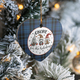 Scottish Clark 2 Clan Tartan Ceramic Ornament - Gnome Heart Style Scottish Plaid Tartan Plaid