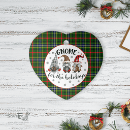 Scottish Bisset 1 Clan Tartan Ceramic Ornament - Gnome Heart Style Scottish Plaid Tartan Plaid
