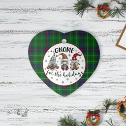 Scottish Duncan Modern Clan Tartan Ceramic Ornament - Gnome Heart Style Scottish Plaid Tartan Plaid