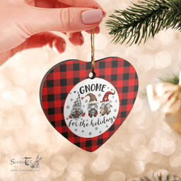 Scottish Rob Roy MacGregor Modern Clan Tartan Ceramic Ornament - Gnome Heart Style Scottish Plaid Tartan Plaid