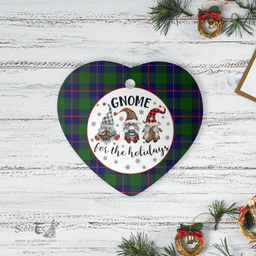 Scottish Shaw Modern Clan Tartan Ceramic Ornament - Gnome Heart Style Scottish Plaid Tartan Plaid