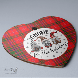 Scottish MacDougall Modern Clan Tartan Ceramic Ornament - Gnome Heart Style Scottish Plaid Tartan Plaid