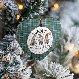 Scottish Ogilvie Hunting Ancient Clan Tartan Ceramic Ornament - Gnome Heart Style Scottish Plaid Tartan Plaid