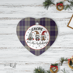 Scottish Cunningham Dress Blue Dancers Clan Tartan Ceramic Ornament - Gnome Heart Style Scottish Plaid Tartan Plaid
