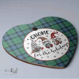 Scottish Armstrong Ancient Clan Tartan Ceramic Ornament - Gnome Heart Style Scottish Plaid Tartan Plaid
