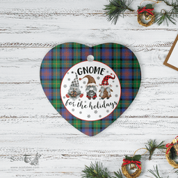 Scottish Logan Ancient Clan Tartan Ceramic Ornament - Gnome Heart Style Scottish Plaid Tartan Plaid