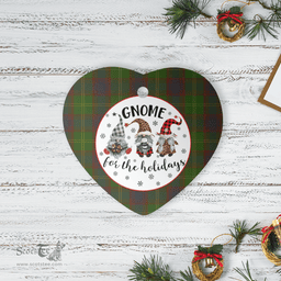 Scottish Durie Clan Tartan Ceramic Ornament - Gnome Heart Style Scottish Plaid Tartan Plaid