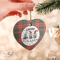 Scottish Stewart of Appin Ancient Clan Tartan Ceramic Ornament - Gnome Heart Style Scottish Plaid Tartan Plaid