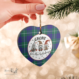 Scottish Hamilton Hunting Modern Clan Tartan Ceramic Ornament - Gnome Heart Style Scottish Plaid Tartan Plaid