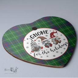 Scottish Duncan Modern Clan Tartan Ceramic Ornament - Gnome Heart Style Scottish Plaid Tartan Plaid