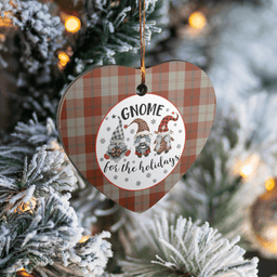 Scottish Davidson Dress Dancers Clan Tartan Ceramic Ornament - Gnome Heart Style Scottish Plaid Tartan Plaid