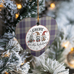 Scottish Cunningham Dress Blue Dancers Clan Tartan Ceramic Ornament - Gnome Heart Style Scottish Plaid Tartan Plaid