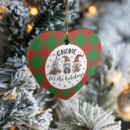 Scottish Middleton Modern Clan Tartan Ceramic Ornament - Gnome Heart Style Scottish Plaid Tartan Plaid