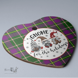 Scottish Taylor Clan Tartan Ceramic Ornament - Gnome Heart Style Scottish Plaid Tartan Plaid