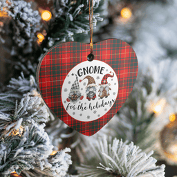 Scottish Munro Modern 1 Clan Tartan Ceramic Ornament - Gnome Heart Style Scottish Plaid Tartan Plaid