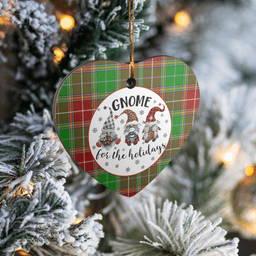 Scottish Baxter Modern Clan Tartan Ceramic Ornament - Gnome Heart Style Scottish Plaid Tartan Plaid