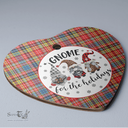 Scottish Ogilvie of Airlie Ancient Clan Tartan Ceramic Ornament - Gnome Heart Style Scottish Plaid Tartan Plaid