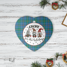 Scottish MacHardy Ancient Clan Tartan Ceramic Ornament - Gnome Heart Style Scottish Plaid Tartan Plaid